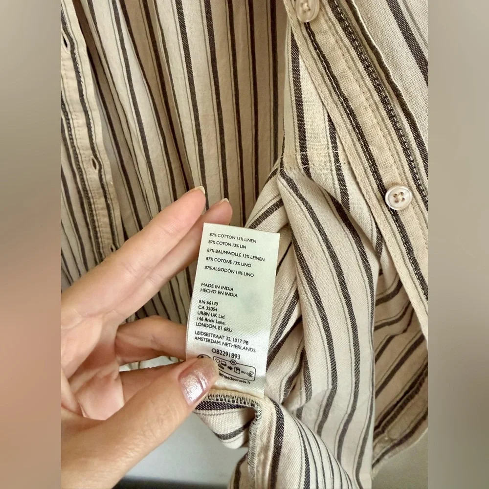 FREE PEOPLE We The Free Women's Christopher Linen Shirt XS NWOT - Picture 14 of 14